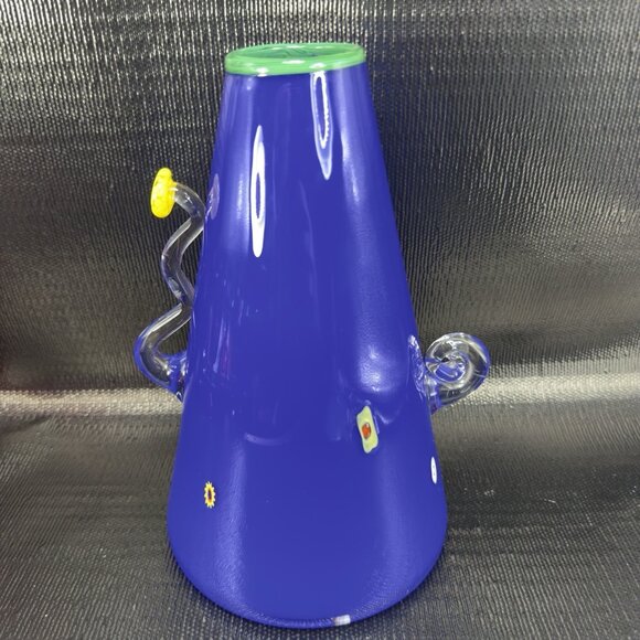 1998 Studio Inferno Mitchell Gaudet Hand Made Heavy Glass Vase Vessel Signed VTG - Picture 14 of 14